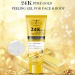 24k Pure Gold Peeling Gel For Face And Body 30 Seconds Remove Skin Aging Keratin Deep Cleaning